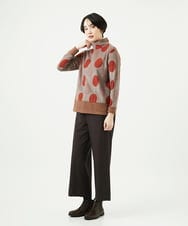 NGKAE35230 GIANNI LO GIUDICE(ジャンニ ロ ジュディチェ) [洗える・日本製]起毛パイルジャガードドットトップス ベージュ