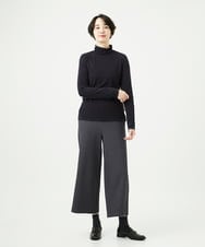 NGKAF41180 GIANNI LO GIUDICE(ジャンニ ロ ジュディチェ) [洗える・日本製]ラグウォームボーダーカットソー ネイビー
