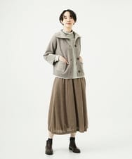 NGKAF41180 GIANNI LO GIUDICE(ジャンニ ロ ジュディチェ) [洗える・日本製]ラグウォームボーダーカットソー ライトグレー