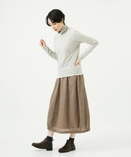 NGKAF41180 GIANNI LO GIUDICE(ジャンニ ロ ジュディチェ) [洗える・日本製]ラグウォームボーダーカットソー ライトグレー