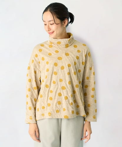 NGKAH43180 GIANNI LO GIUDICE [洗える・日本製]接結メランジドットジャガードプルオーバー