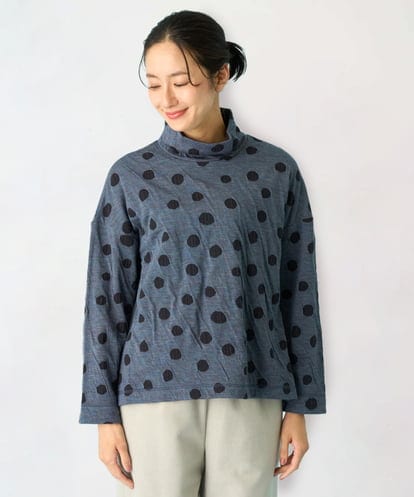 NGKAH43180 GIANNI LO GIUDICE [洗える・日本製]接結メランジドットジャガードプルオーバー