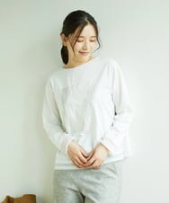 NGKED03200 GIANNI LO GIUDICE(ジャンニ ロ ジュディチェ) [洗える・日本製]ロゴカットソー ホワイト