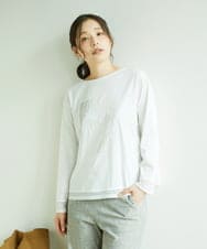 NGKED03200 GIANNI LO GIUDICE(ジャンニ ロ ジュディチェ) [洗える・日本製]ロゴカットソー ホワイト