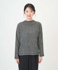 NGKGD30190 GIANNI LO GIUDICE(ジャンニ ロ ジュディチェ) [洗える・日本製]カールマイヤーチェックカットソー ブラック