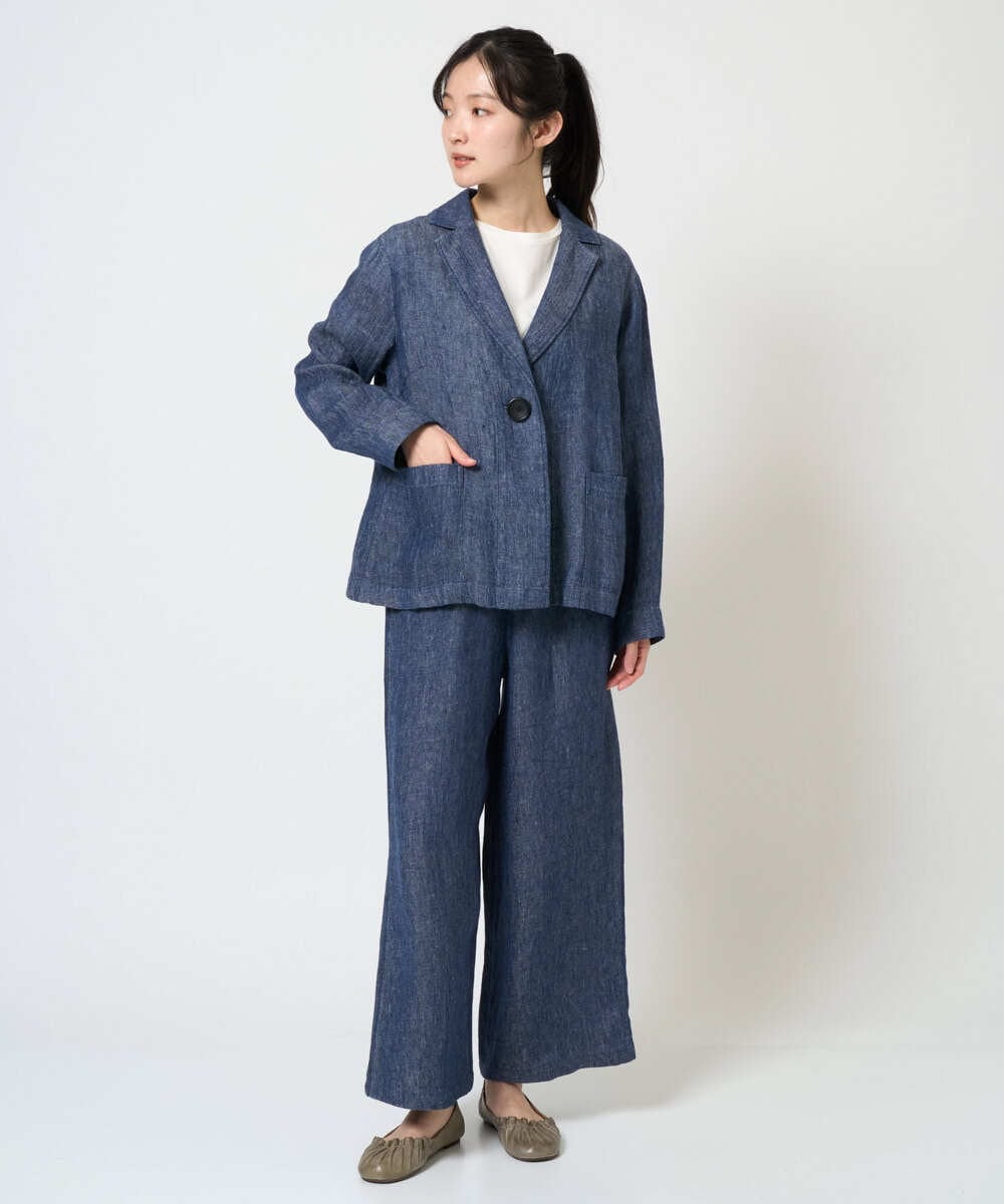 NGKGE41190 GIANNI LO GIUDICE(ジャンニ ロ ジュディチェ) [洗える]クールローレルノースリーブカットソー オレンジ