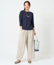 NGKGF56090 GIANNI LO GIUDICE(ジャンニ ロ ジュディチェ) [洗える・日本製]強撚フライスカットソー ネイビー