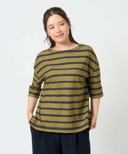 NGKHD06180 GIANNI LO GIUDICE [洗える・日本製]抜染ボーダーカットソー