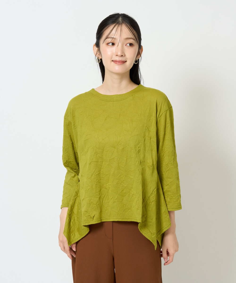 NGKJD11230 GIANNI LO GIUDICE [洗える・日本製]キャッチワッシャーイレヘムカットソー