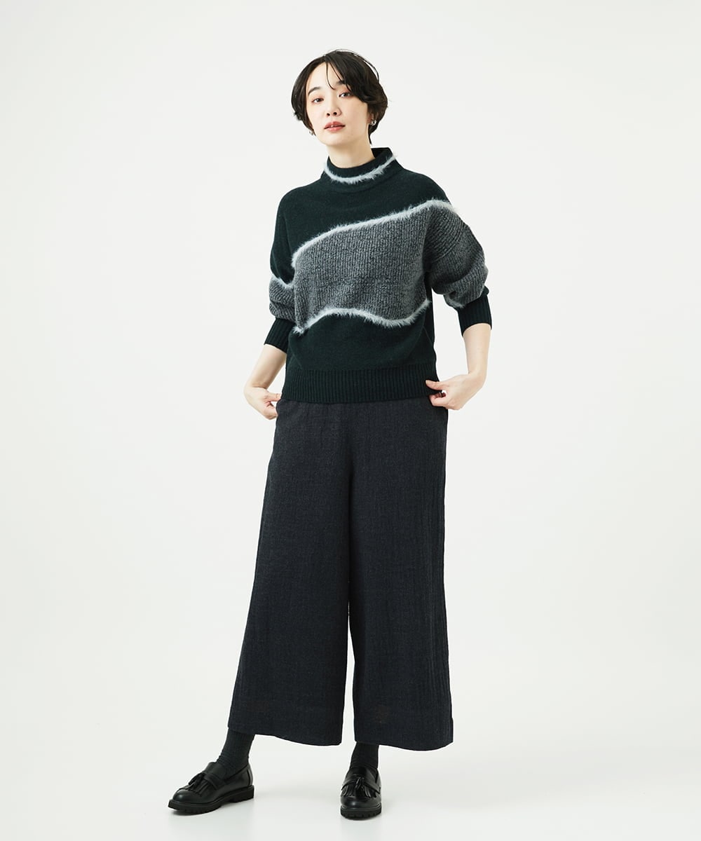 NGLAE36270 GIANNI LO GIUDICE(ジャンニ ロ ジュディチェ) リファインガーゼパンツ ダークグレー