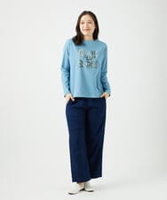 NGLEF15270 GIANNI LO GIUDICE(ジャンニ ロ ジュディチェ) [洗える]二重織ガーゼデニム製品染めパンツ ネイビー