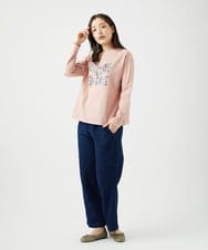 NGLEF15270 GIANNI LO GIUDICE(ジャンニ ロ ジュディチェ) [洗える]二重織ガーゼデニム製品染めパンツ ネイビー