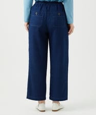 NGLEF15270 GIANNI LO GIUDICE(ジャンニ ロ ジュディチェ) [洗える]二重織ガーゼデニム製品染めパンツ ネイビー