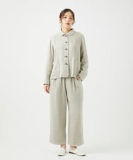 NGLEF17300 GIANNI LO GIUDICE(ジャンニ ロ ジュディチェ) 綿麻ヘリンボンパンツ ベージュ