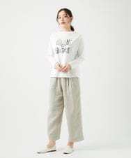 NGLEF17300 GIANNI LO GIUDICE(ジャンニ ロ ジュディチェ) 綿麻ヘリンボンパンツ ベージュ