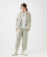 NGLEF17300 GIANNI LO GIUDICE(ジャンニ ロ ジュディチェ) 綿麻ヘリンボンパンツ ベージュ