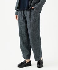 NGLEF17300 GIANNI LO GIUDICE(ジャンニ ロ ジュディチェ) 綿麻ヘリンボンパンツ ブラック