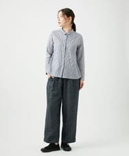 NGLEF17300 GIANNI LO GIUDICE(ジャンニ ロ ジュディチェ) 綿麻ヘリンボンパンツ ブラック