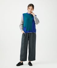 NGLEF17300 GIANNI LO GIUDICE(ジャンニ ロ ジュディチェ) 綿麻ヘリンボンパンツ ブラック