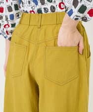 NGLGD26250 GIANNI LO GIUDICE(ジャンニ ロ ジュディチェ) [洗える]コットンナチュラルワッシャーワイドパンツ イエロー