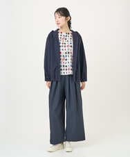 NGLGD33230 GIANNI LO GIUDICE(ジャンニ ロ ジュディチェ) [洗える]ポリエステルコットングログランパンツ ネイビー