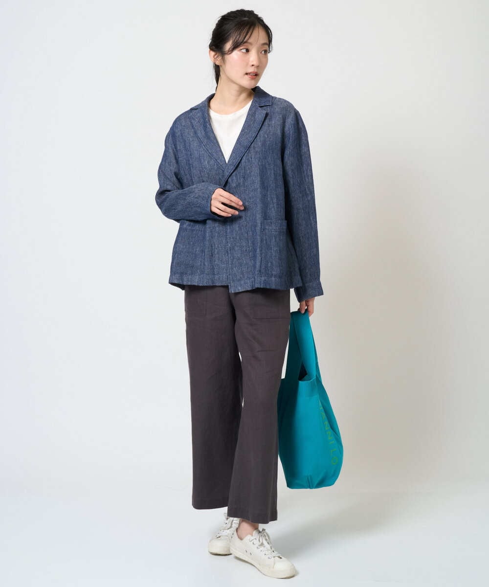 NGLGE43250 GIANNI LO GIUDICE(ジャンニ ロ ジュディチェ) [洗える]カラーリネン製品洗いパンツ ダークグレー
