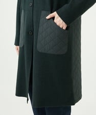 NGSAE11450 GIANNI LO GIUDICE(ジャンニ ロ ジュディチェ) [洗える]キルトドッキングニットコーディガン カーキ