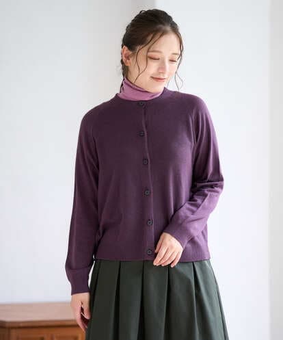 NGSAG20250 GIANNI LO GIUDICE [洗える]シルク混ニットカーディガン