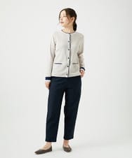 NGSED10270 GIANNI LO GIUDICE(ジャンニ ロ ジュディチェ) [洗える]ドライコットンニットカーディガン ベージュ