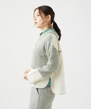 NGSEF12390 GIANNI LO GIUDICE(ジャンニ ロ ジュディチェ) [洗える]綿麻ニットジャケット グリーン