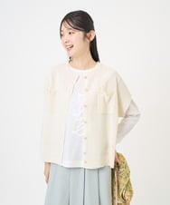 NGSGF41230 GIANNI LO GIUDICE(ジャンニ ロ ジュディチェ) ペーパーヤーン鹿の子ニットベスト イエロー
