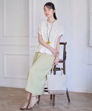 NGSGF41230 GIANNI LO GIUDICE(ジャンニ ロ ジュディチェ) ペーパーヤーン鹿の子ニットベスト イエロー