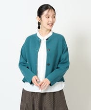 NGSJD12290 GIANNI LO GIUDICE(ジャンニ ロ ジュディチェ) [洗える]ヴィスコースナイロンミラノカーディガン ライトグリーン