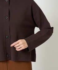 NGSJD12290 GIANNI LO GIUDICE(ジャンニ ロ ジュディチェ) [洗える]ヴィスコースナイロンミラノカーディガン ブラウン