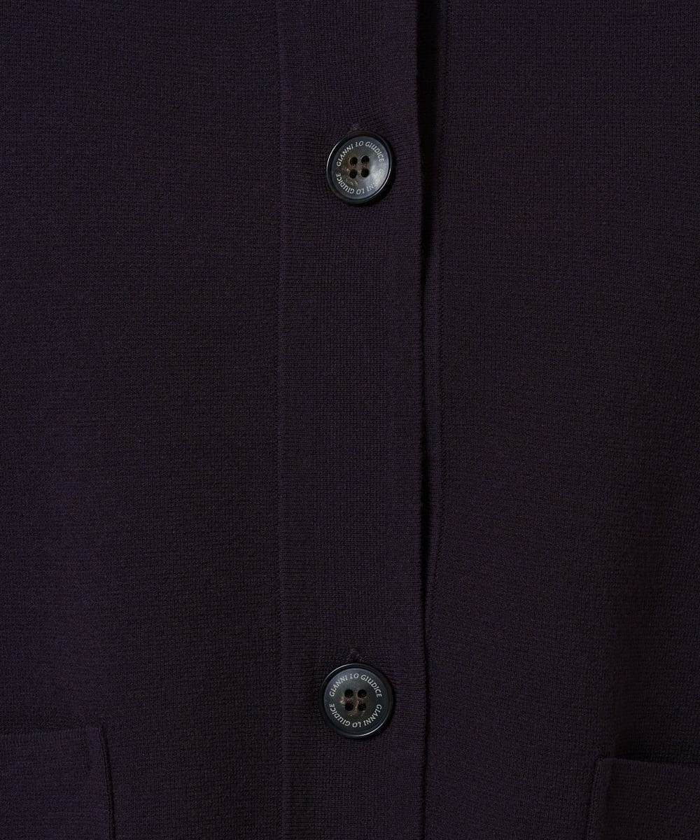 NGSJD12290 GIANNI LO GIUDICE(ジャンニ ロ ジュディチェ) [洗える]ヴィスコースナイロンミラノカーディガン ブラウン