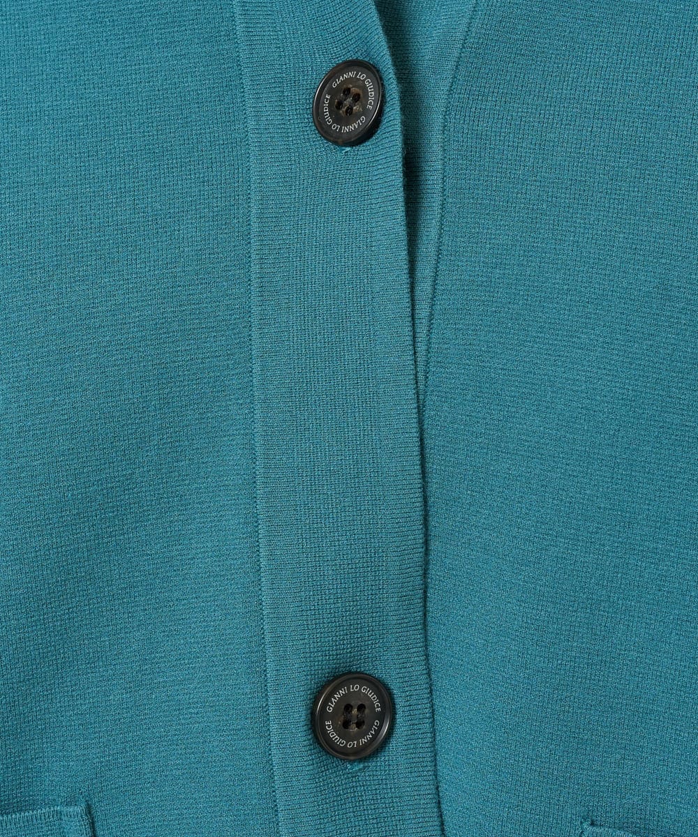 NGSJD12290 GIANNI LO GIUDICE(ジャンニ ロ ジュディチェ) [洗える]ヴィスコースナイロンミラノカーディガン ブラウン