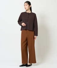 NGSJD12290 GIANNI LO GIUDICE(ジャンニ ロ ジュディチェ) [洗える]ヴィスコースナイロンミラノカーディガン ブラウン