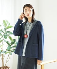 NGTAE20270 GIANNI LO GIUDICE(ジャンニ ロ ジュディチェ) [洗える]ライクボンバーヒートパーカー ネイビー
