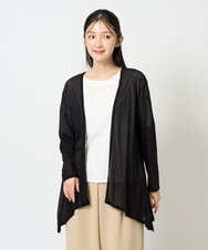 NGTHD01160 GIANNI LO GIUDICE(ジャンニ ロ ジュディチェ) [洗える・日本製]強撚天竺カーディガン ブラック