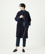 NGUAE21490 GIANNI LO GIUDICE(ジャンニ ロ ジュディチェ) ボアタフタキルトコート ネイビー