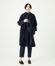 NGUAE21490 GIANNI LO GIUDICE(ジャンニ ロ ジュディチェ) ボアタフタキルトコート ネイビー