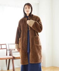 NGUAE21490 GIANNI LO GIUDICE(ジャンニ ロ ジュディチェ) ボアタフタキルトコート ベージュ
