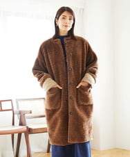 NGUAE21490 GIANNI LO GIUDICE(ジャンニ ロ ジュディチェ) ボアタフタキルトコート ベージュ