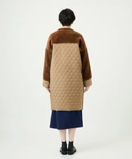NGUAE21490 GIANNI LO GIUDICE(ジャンニ ロ ジュディチェ) ボアタフタキルトコート ベージュ