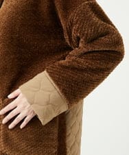 NGUAE21490 GIANNI LO GIUDICE(ジャンニ ロ ジュディチェ) ボアタフタキルトコート ベージュ