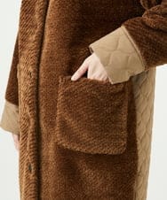 NGUAE21490 GIANNI LO GIUDICE(ジャンニ ロ ジュディチェ) ボアタフタキルトコート ベージュ