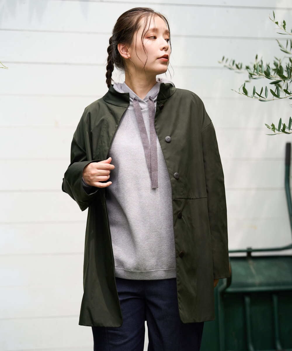 NGUAG20490 GIANNI LO GIUDICE [洗える]LIMONTAスタンドカラーハイマルチタフタ