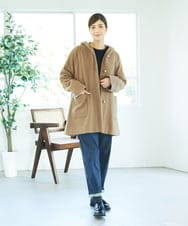 NGVAE32590 GIANNI LO GIUDICE(ジャンニ ロ ジュディチェ) ウールモッサフーディーコート ベージュ