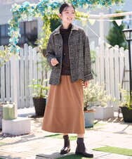 NGVAH36690 GIANNI LO GIUDICE(ジャンニ ロ ジュディチェ) [日本製]グレンチェックツイードコート ブラック