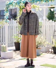 NGVAH36690 GIANNI LO GIUDICE(ジャンニ ロ ジュディチェ) [日本製]グレンチェックツイードコート ブラック